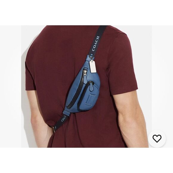 COACH SPRINT Blue Leather Belt Bag - Picture 9 of 11